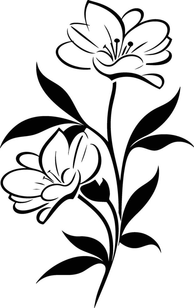 Flower coloring pages free download vector