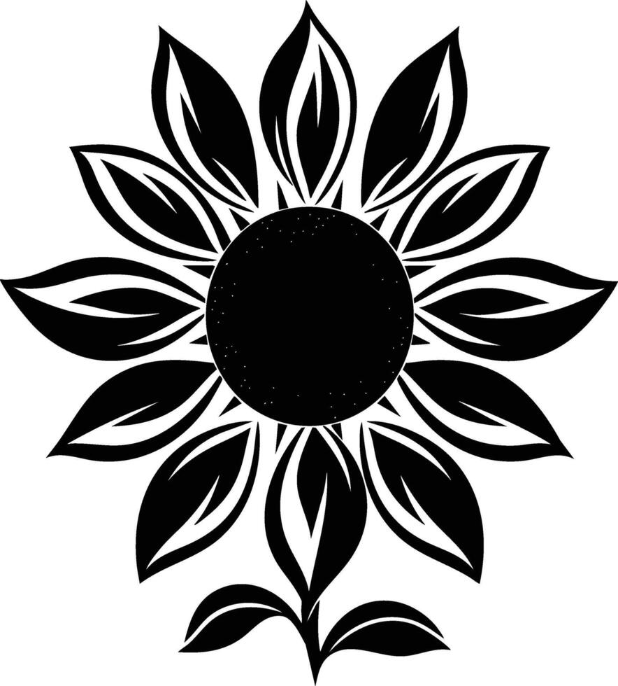 Sunflower stencils free download vector