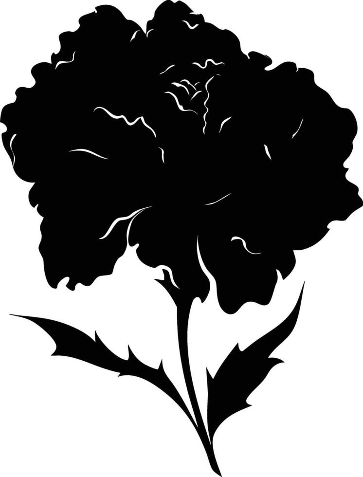 A black flower on a white background vector