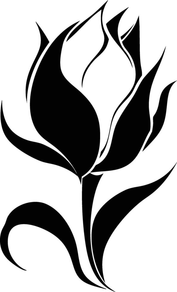 A black and white rose tattoo design vector