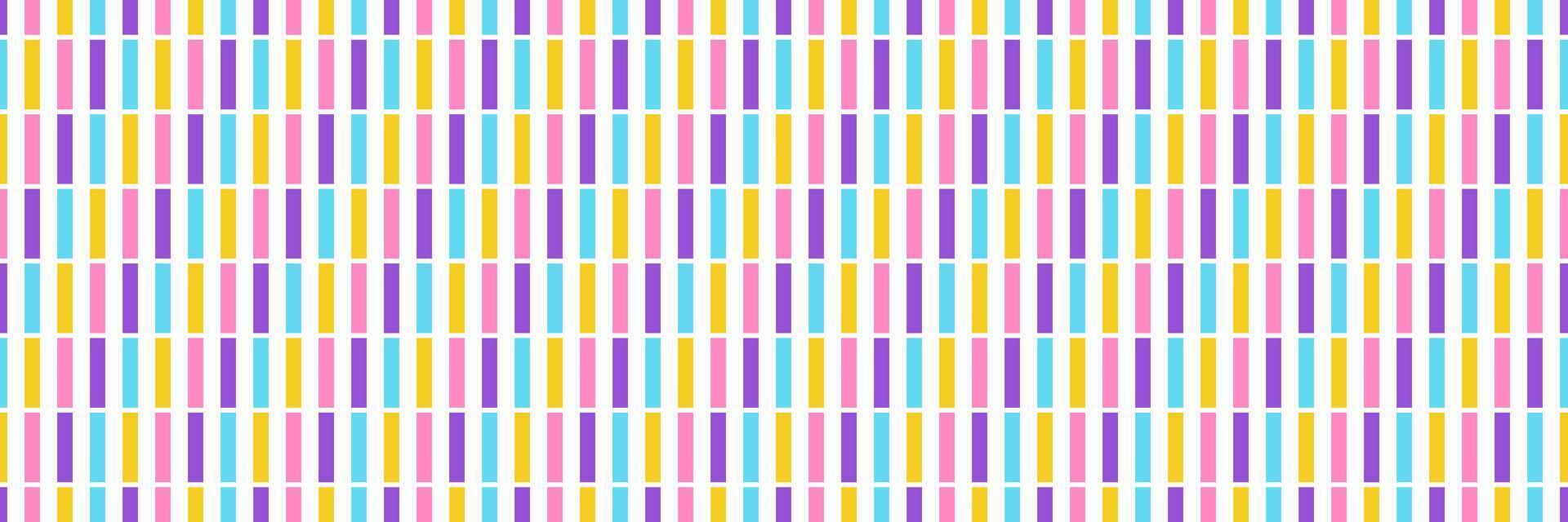 Abstract seamless pattern of vertical multicolored stripes, simple geometric shapes, illustration, background, print vector