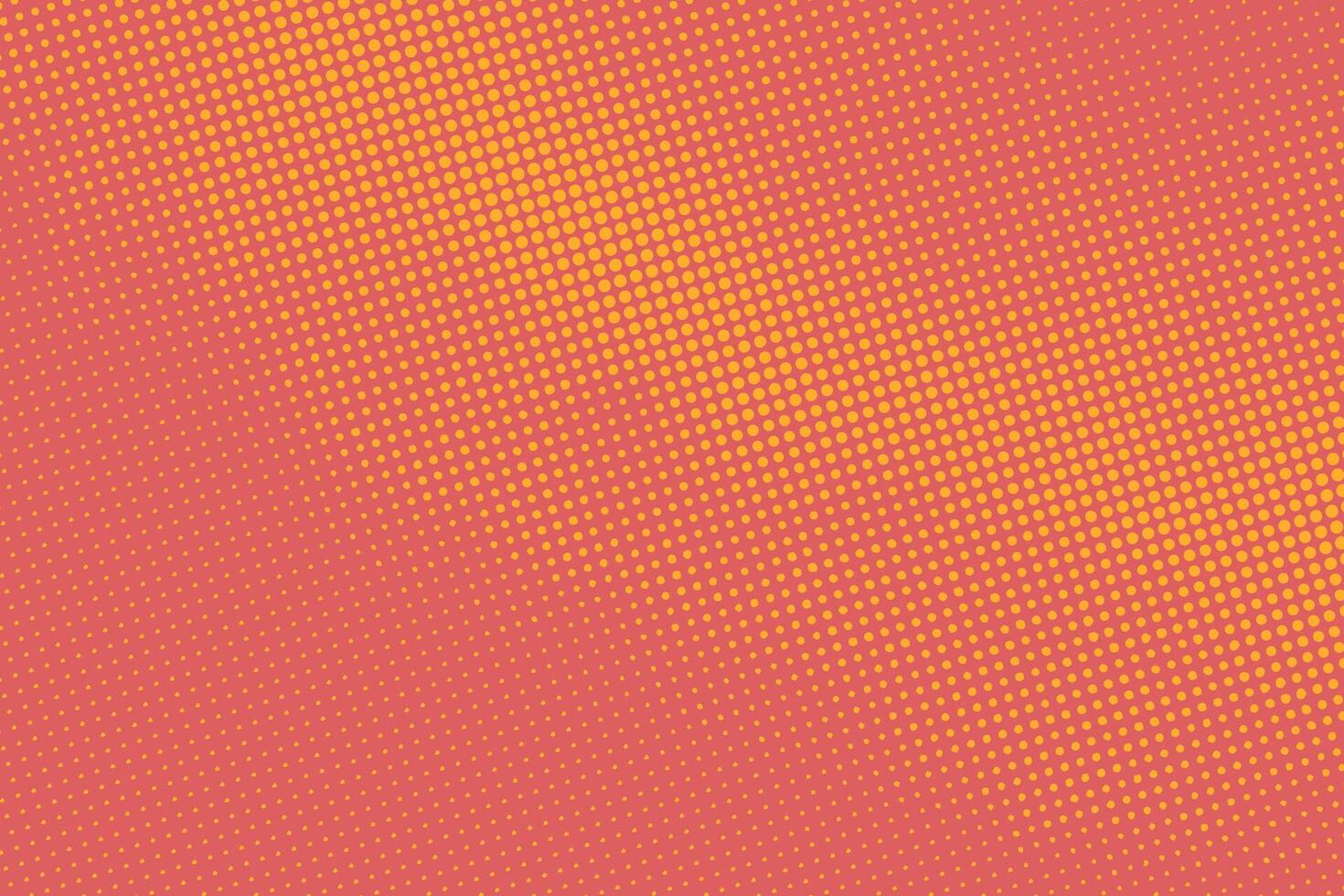 Red Halftone Dotted Texture. Monochrome retro halfton dotted pop art background vector