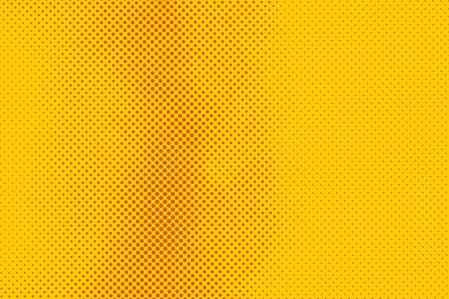 Yellow Halftone Dotted Texture. Monochrome retro halfton dotted pop art background vector