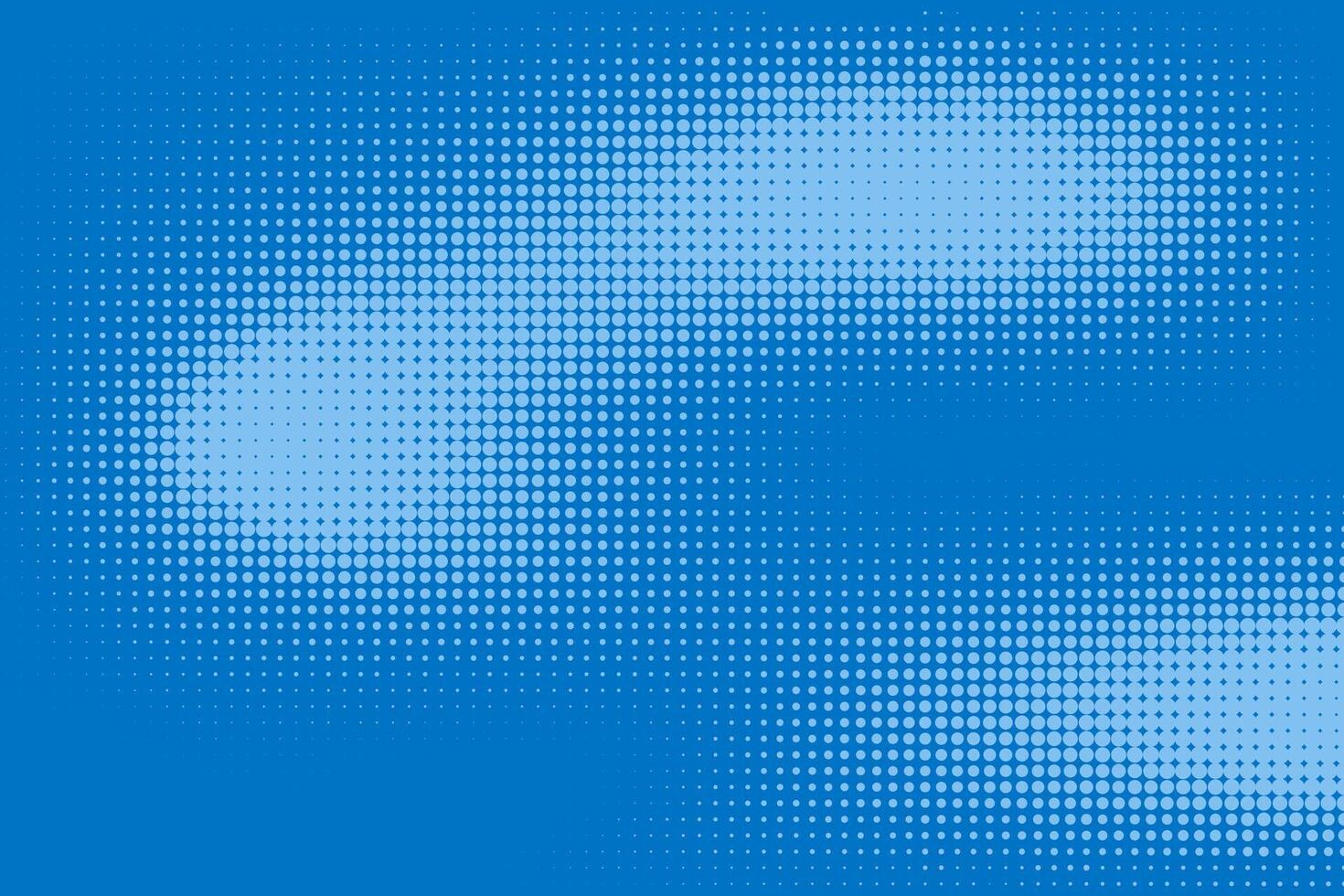 Blue Halftone Dotted Texture. Monochrome retro halfton dotted pop art background vector