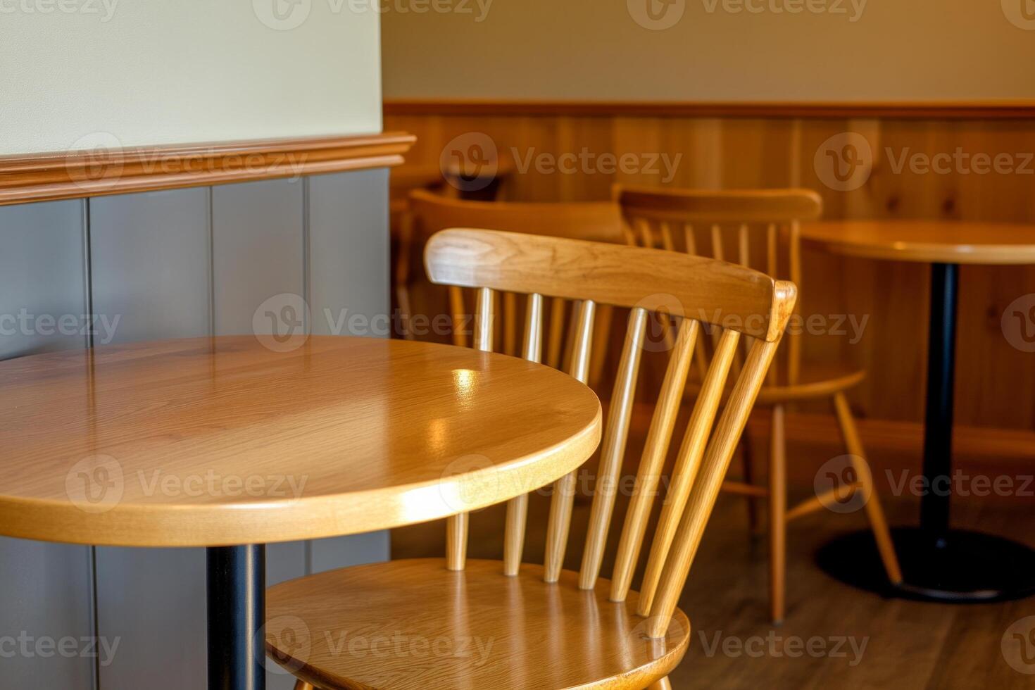 A cozy corner cafe featuring Pine Grove chairs and warm lighting for a relaxing coffee experience photo