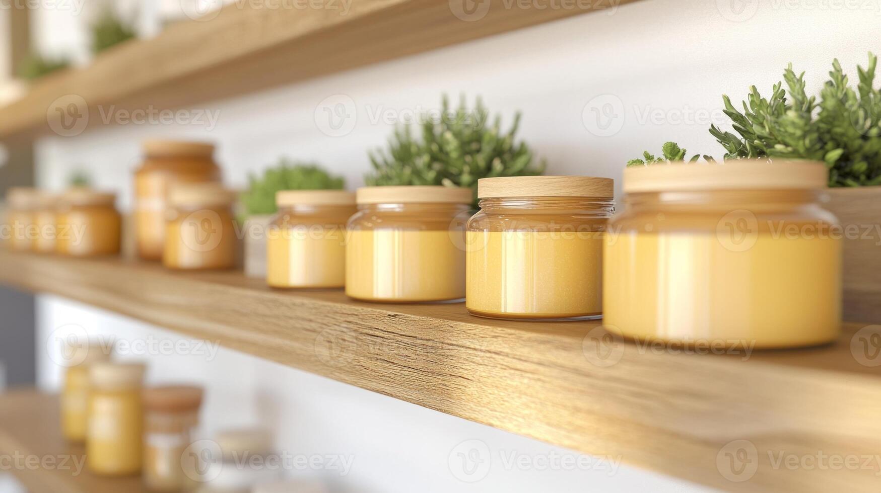 Explore a cozy urban shop featuring eco-friendly products and natural cosmetics in soft green tones photo
