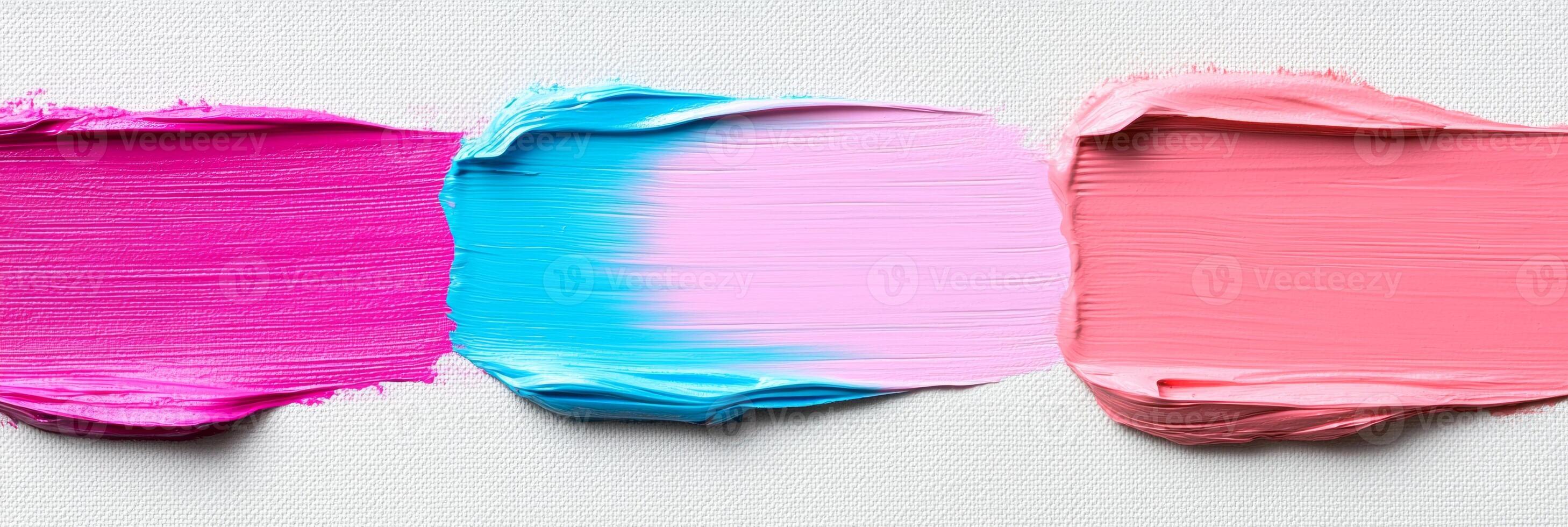 Artistic splashes of vibrant paint showcasing a rainbow of colors and dynamic textures on a canvas surface photo
