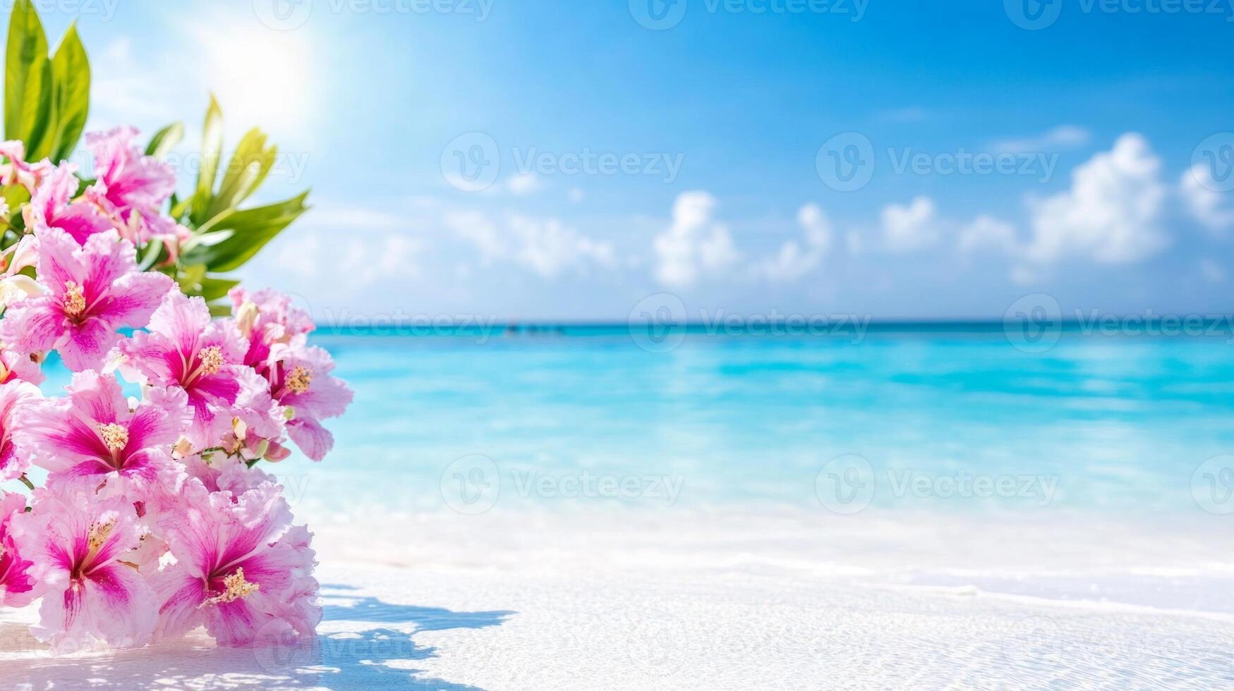 Relaxing at a luxurious infinity pool in a tropical resort overlooking serene ocean waves and white sand beaches photo