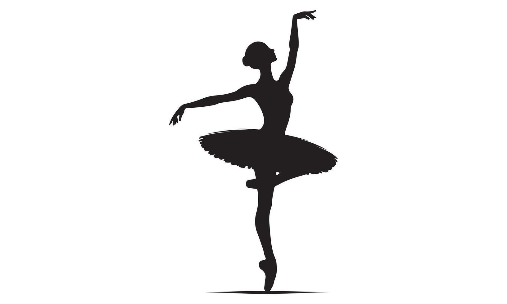 Silhouette of a ballerina on a white background vector