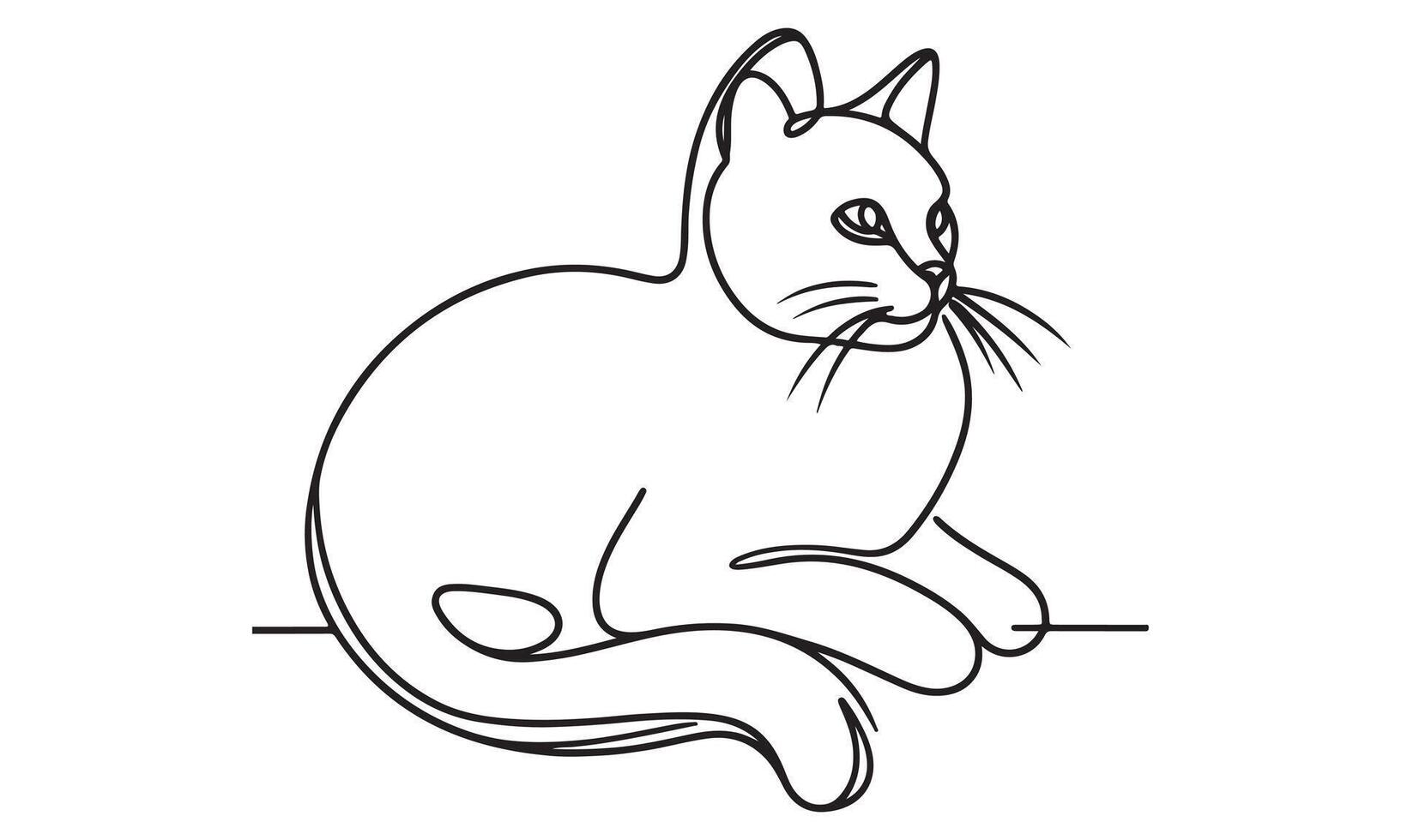 A cat is sitting on a white background vector