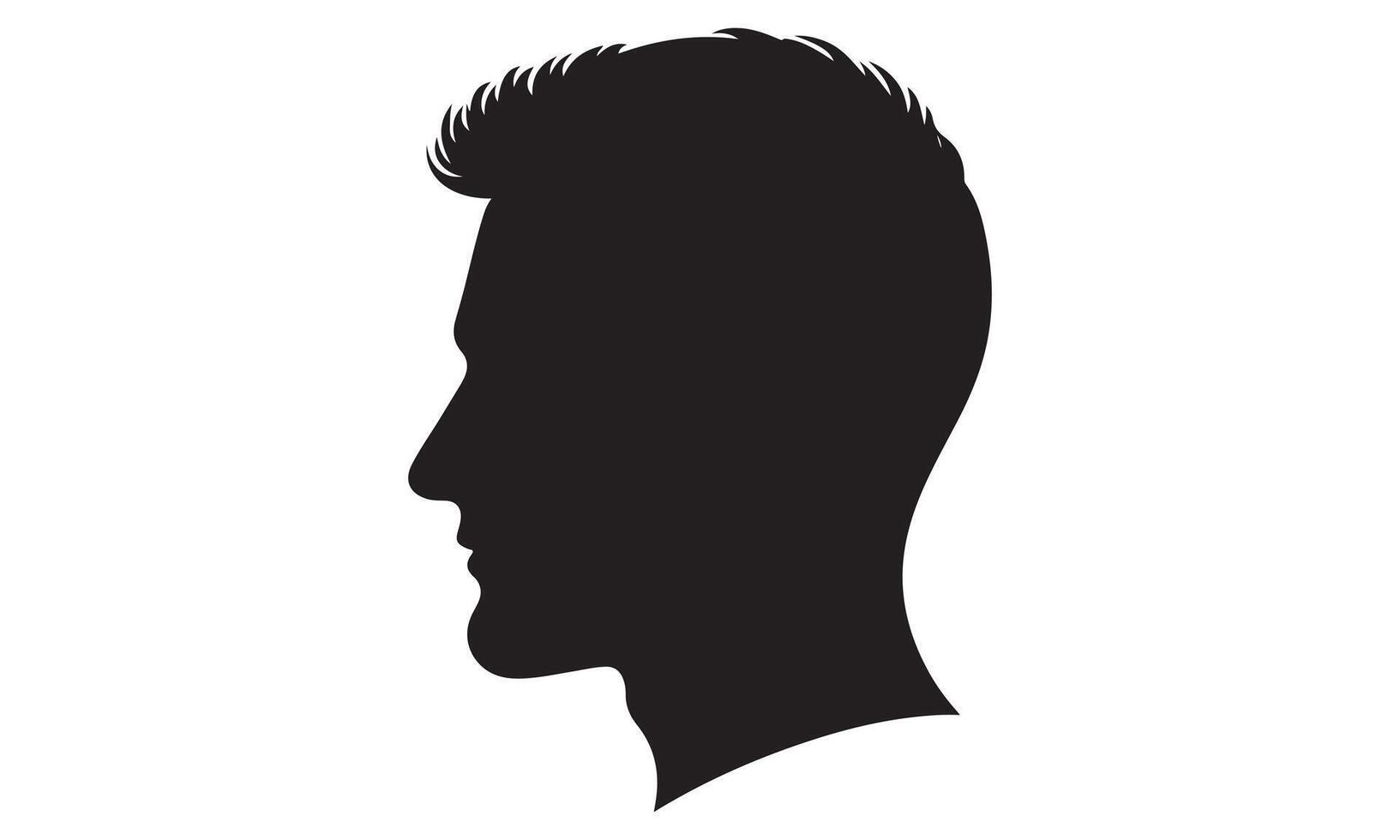 Silhouette of a man's head with a mohawk vector