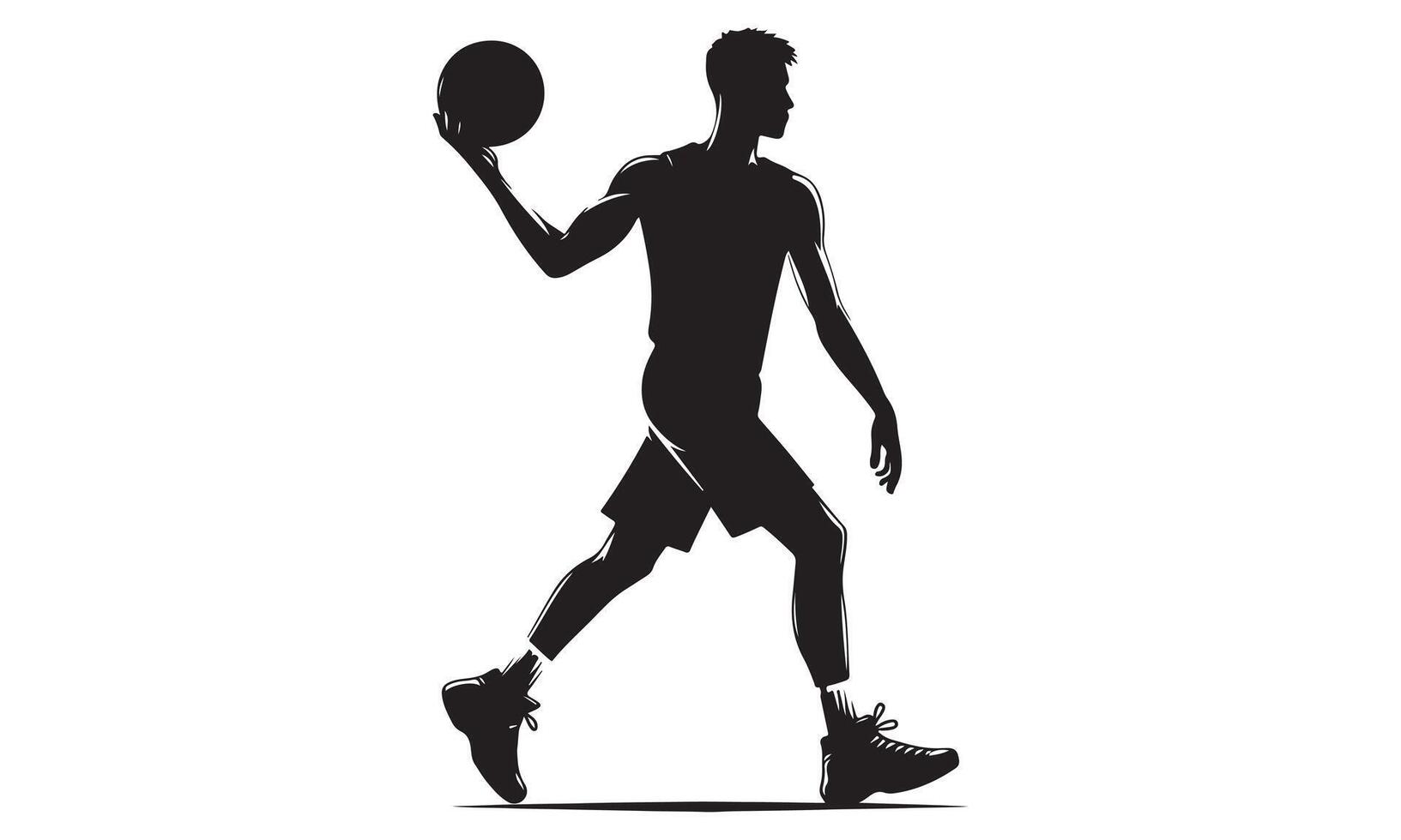 Basketball player silhouette illustration vector
