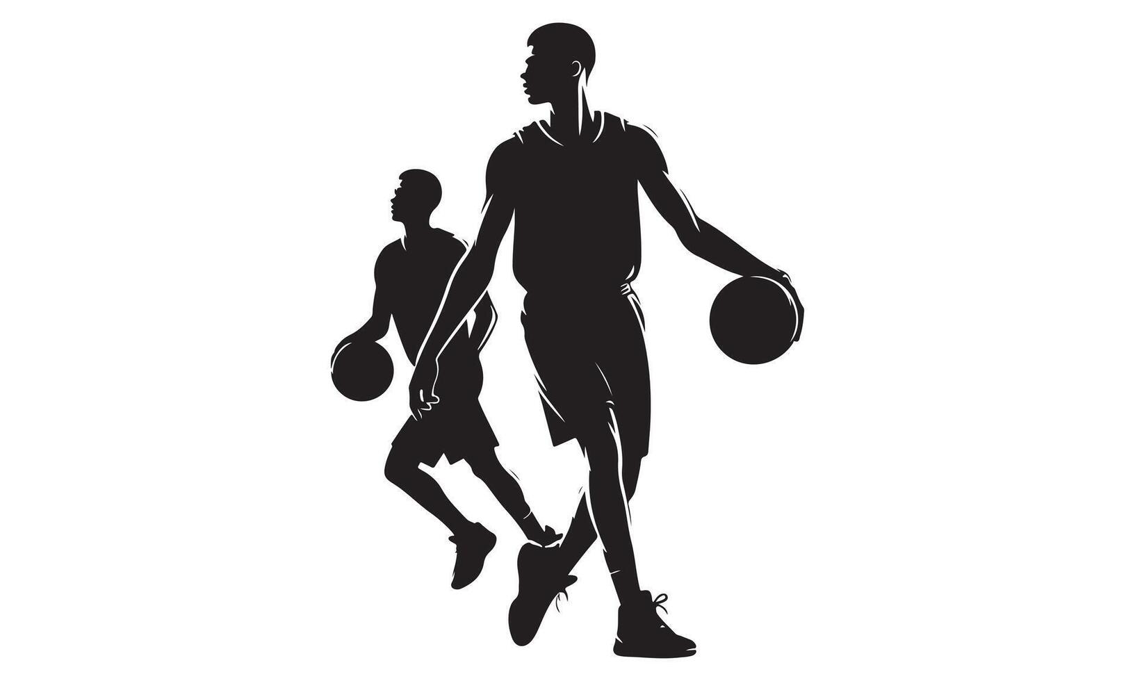 Basketball player silhouette illustration vector
