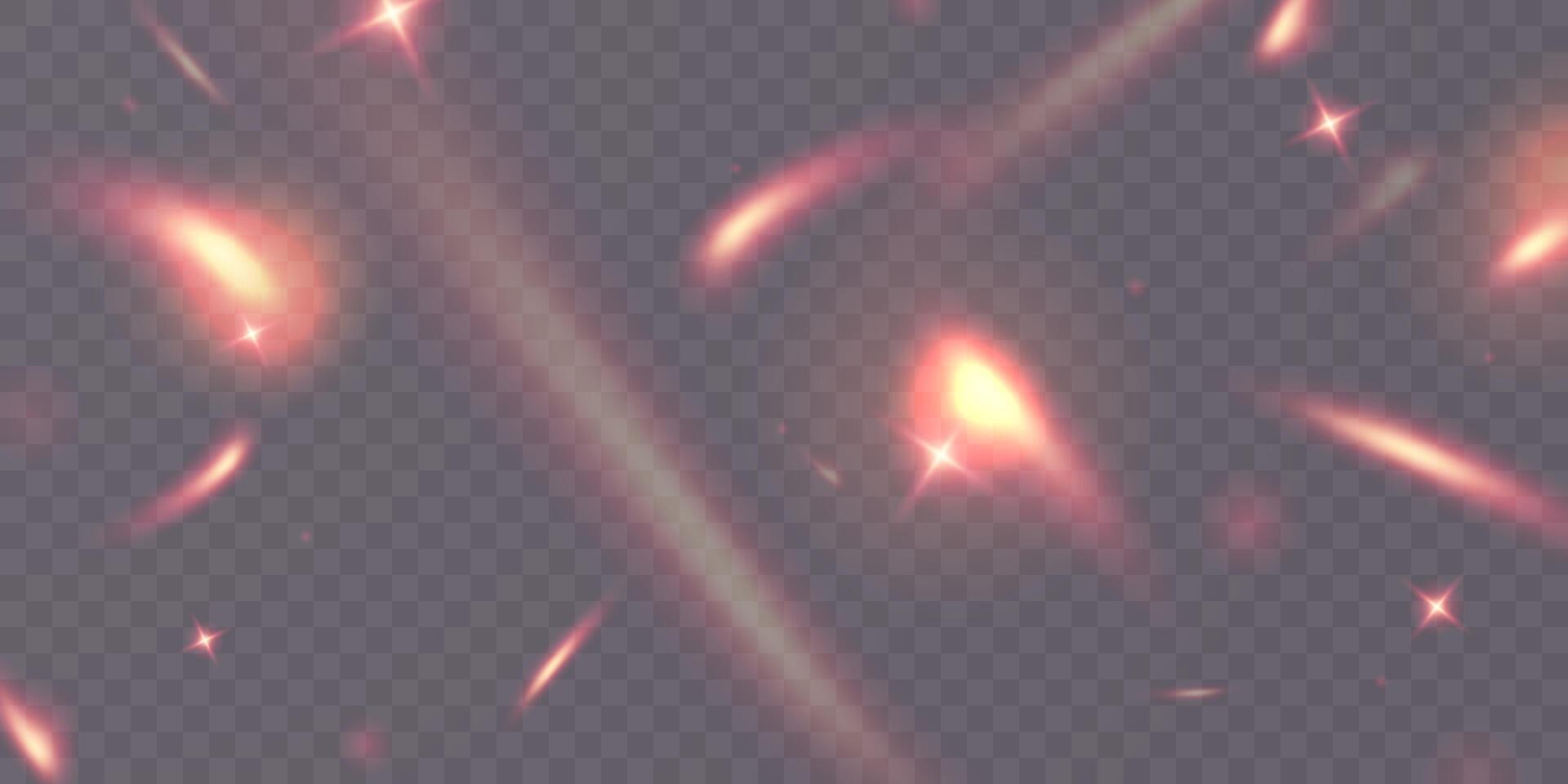 Light effect and zigzag ribbon falling from above on a beam of light, tinsel vector