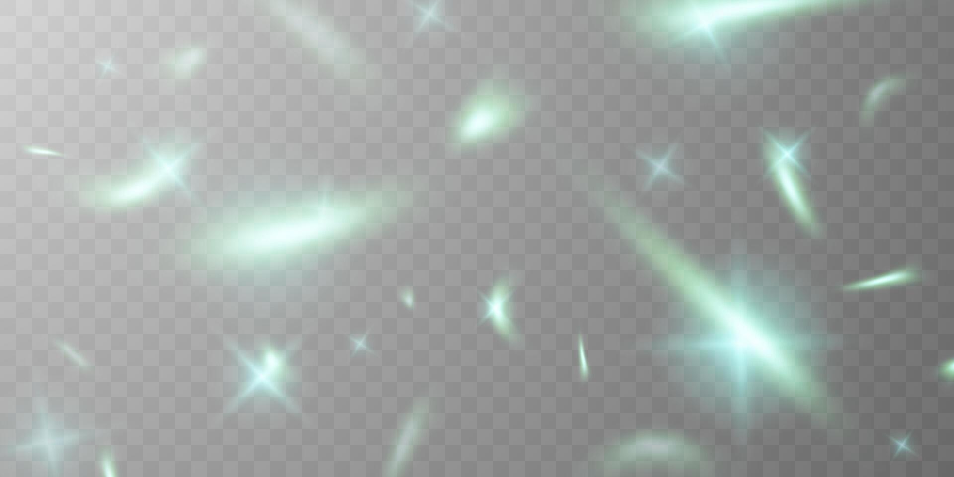 Light effect and zigzag ribbon falling from above on a beam of light, tinsel vector