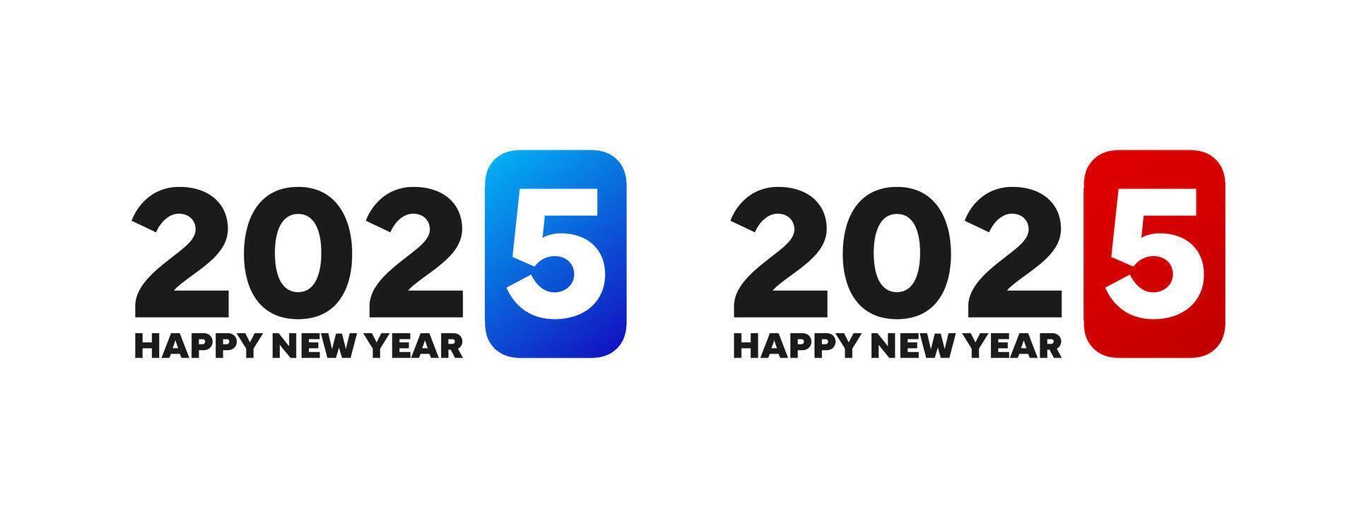 Happy new year. Inscription and numbers vector