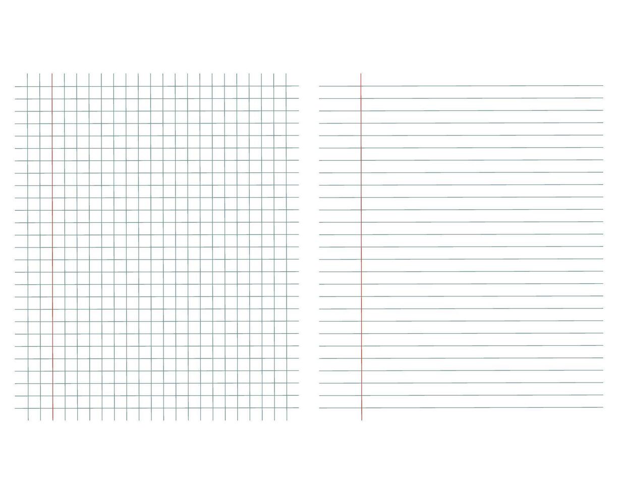 Notebook sheet lined page background vector