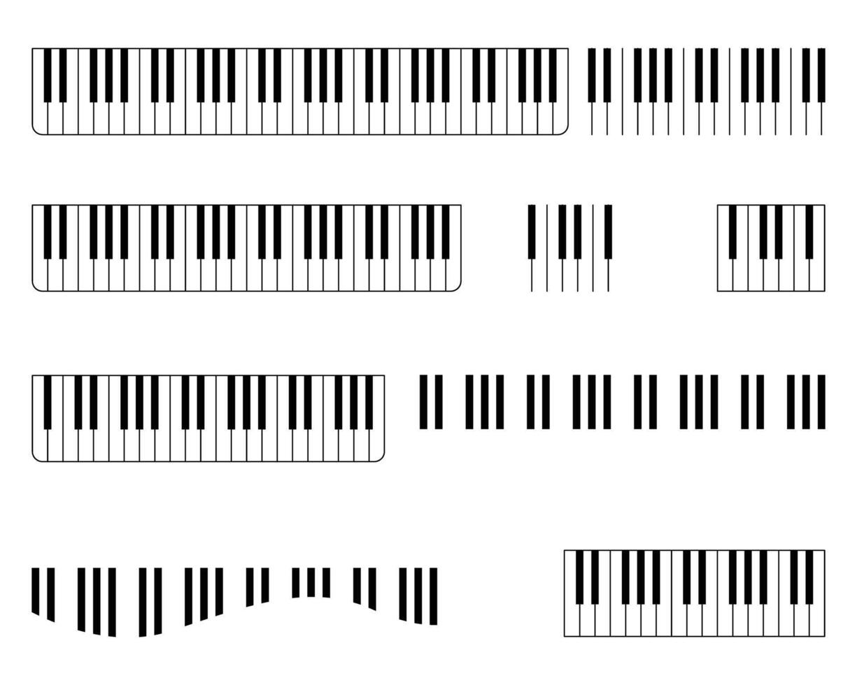 Piano key, keyboard. Piano. Musical instrument. Synthesizer. vector