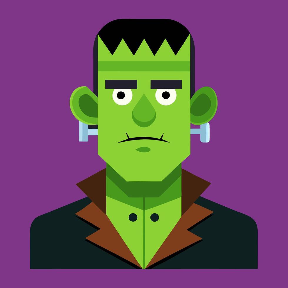 Frankenstein Monster Icon in Flat Style vector