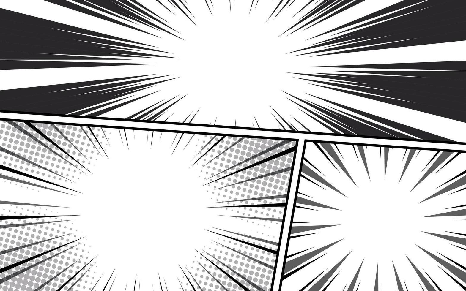 Comic book template. frames for dialogue, communication boxes of various shapes vector