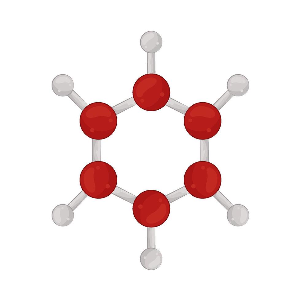 Illustration of atom model vector