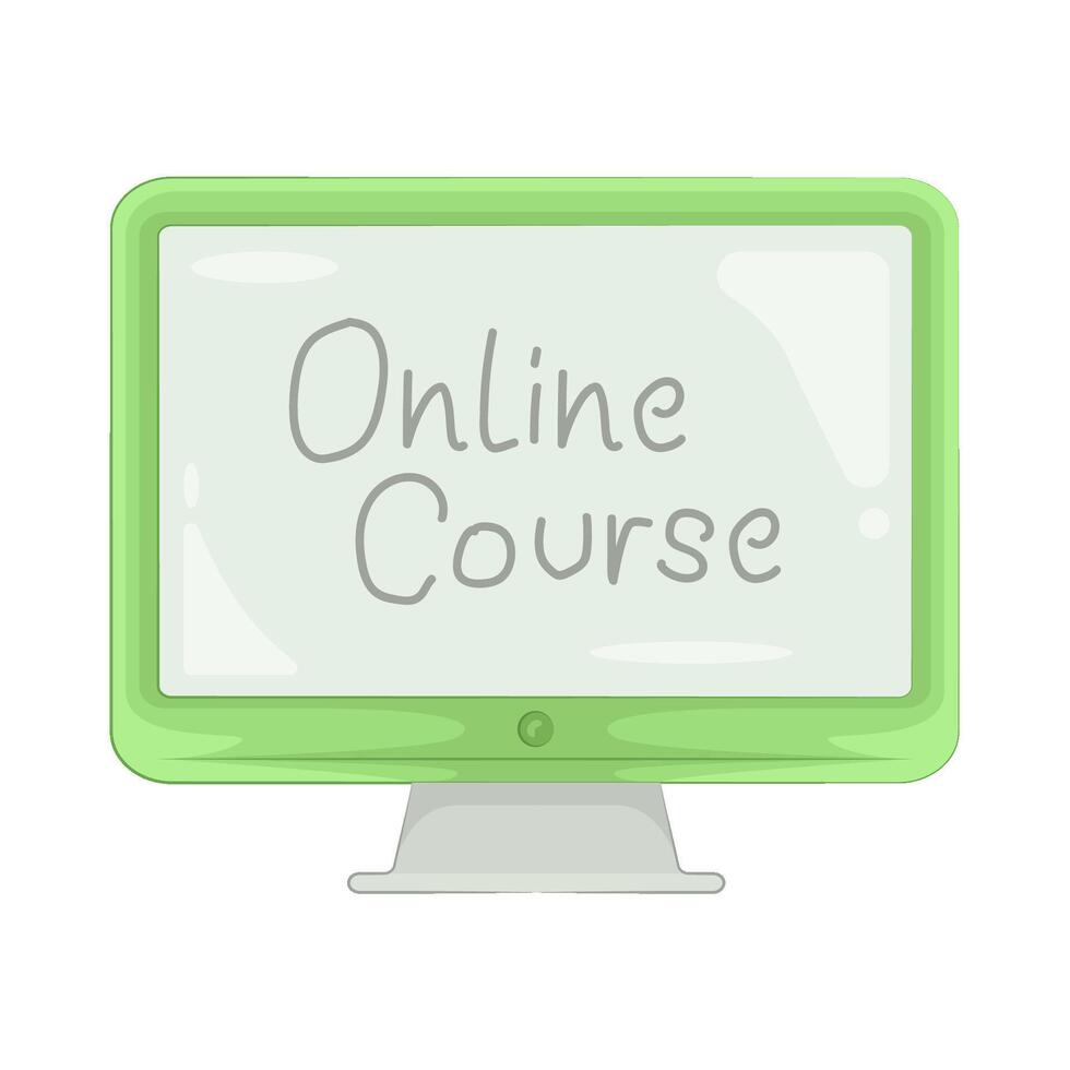 Illustration of online course vector