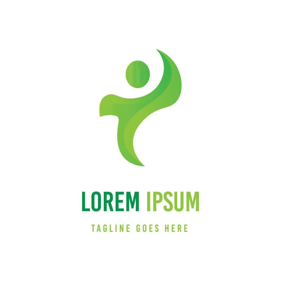 Helping people natural colorful gradient logo template vector