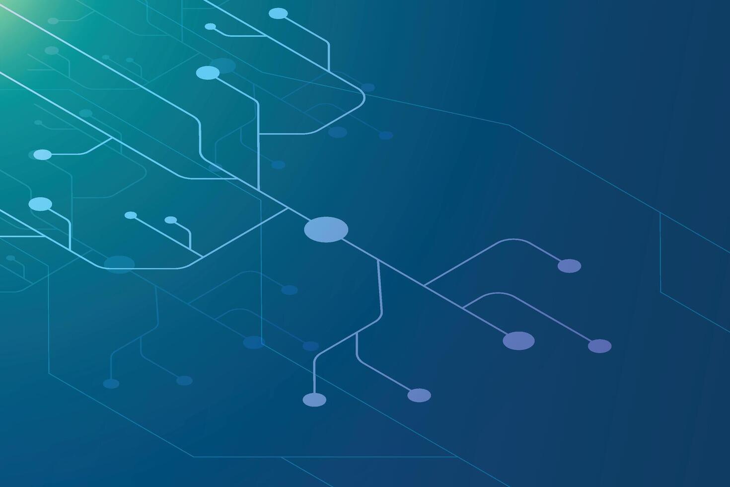 Isometric electronics circuit line background. Internet network connection, transfer data communication, cyber nano information. Quiet digital technology backdrop. vector