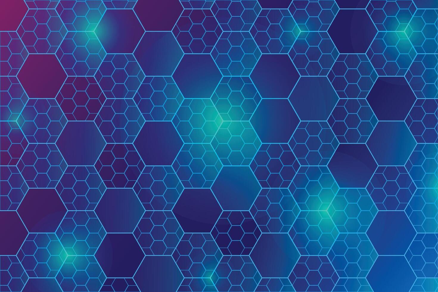 Abstract hologram futuristic surface hexagon backdrop. Circuit line technology digital on a blue background. Internet network connection, transfer data communication. vector