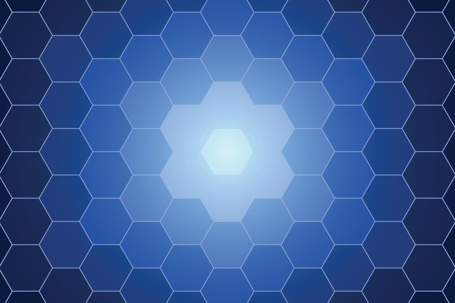 Abstract gradient blue color of futuristic surface hexagon backdrop. Circuit line technology digital on a blue background. Internet network connection, transfer data communication. vector