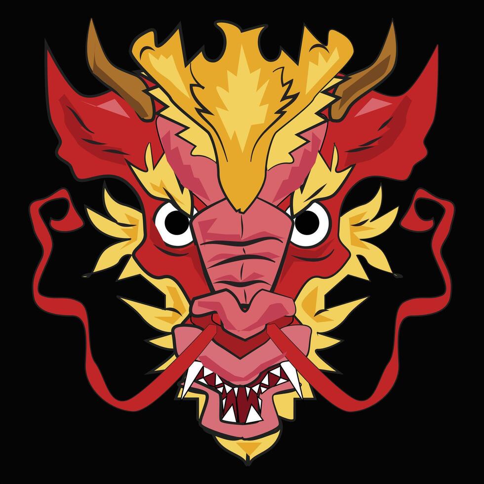 Dragon Head Icon vector