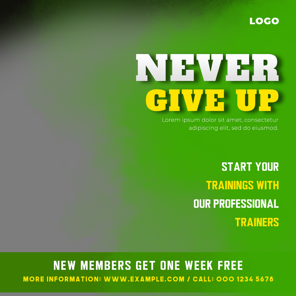 fitness gym social media post banner template dsign psd