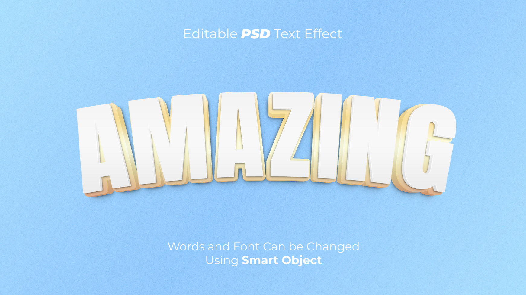 3D Editable Gold and White Amazing Text Effects psd