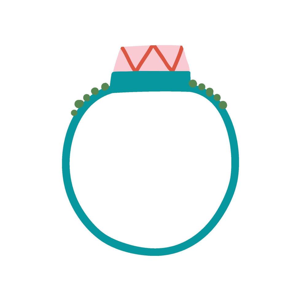 Ring with Gemstone Fashion Jewelry Accessory Illustration vector