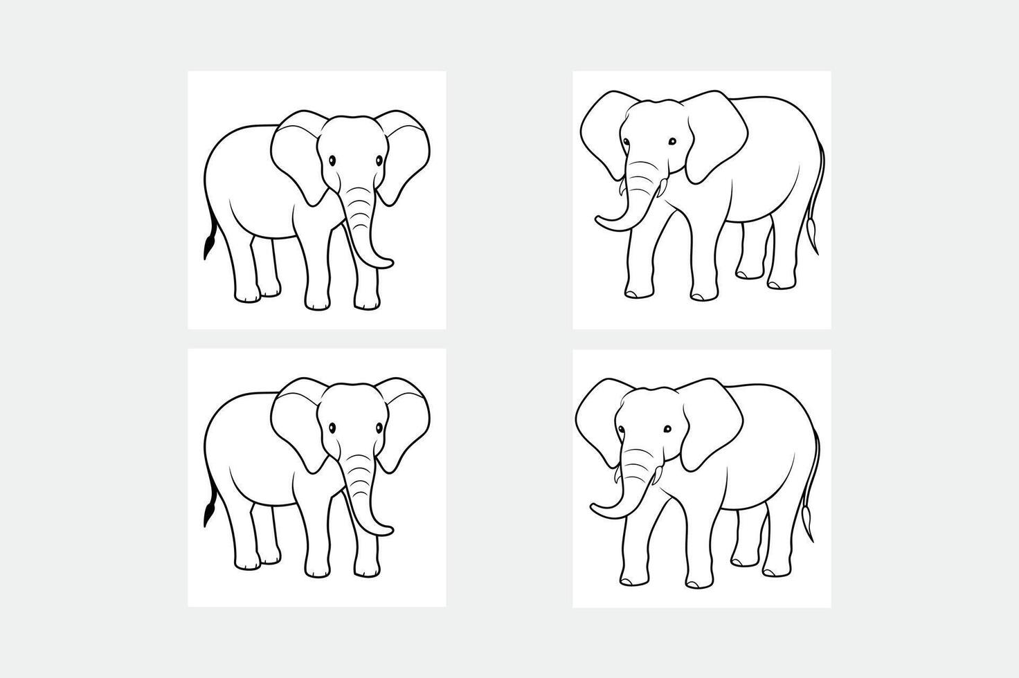 This elegant elephant line art icon, with a minimalist design, is ideal for logos. vector