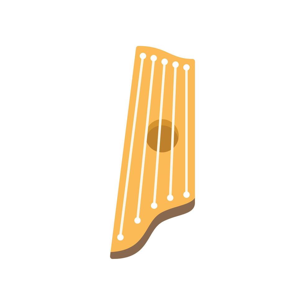 Ancient gusli zither representing russian folk music heritage vector