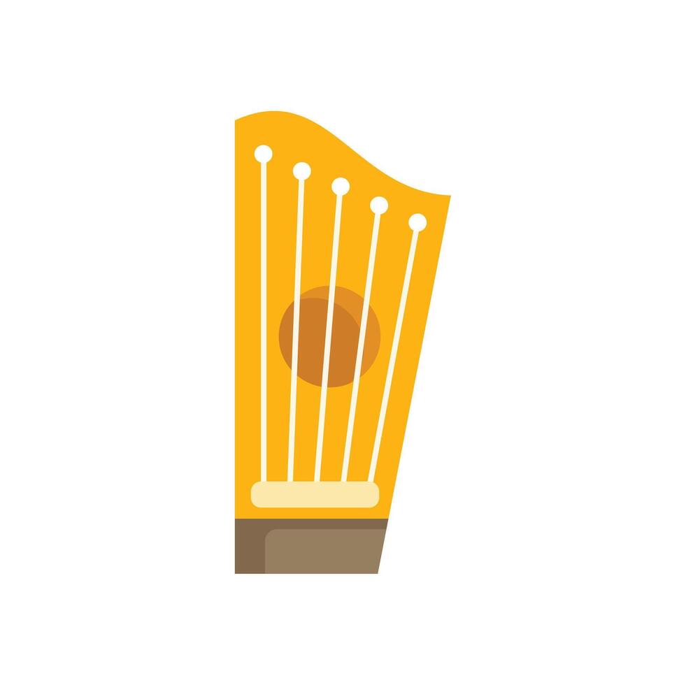 Kantele finnish harp like string instrument playing music vector