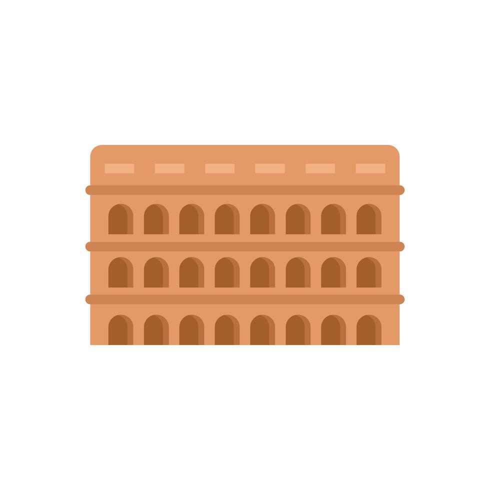 Roman colosseum facade representing italian history and architecture vector