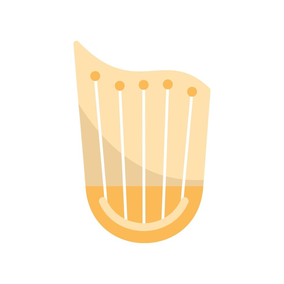 Ancient greek lyre musical instrument being played vector illustration