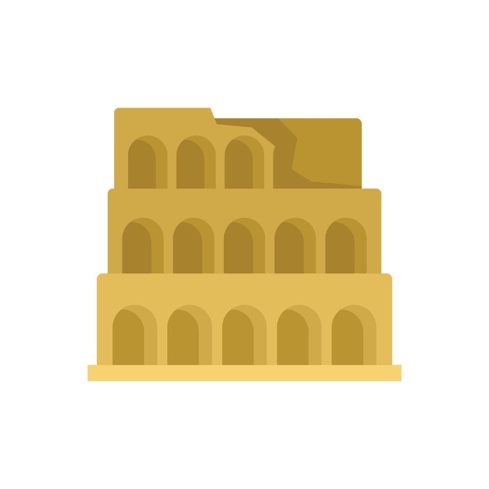 The colosseum building representing ancient roman architecture vector