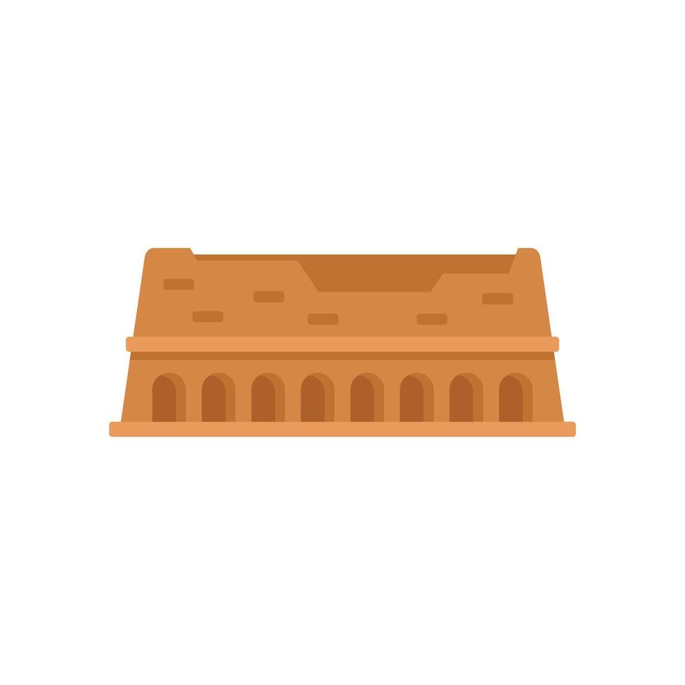 Colosseum building exterior showing ancient roman architecture vector