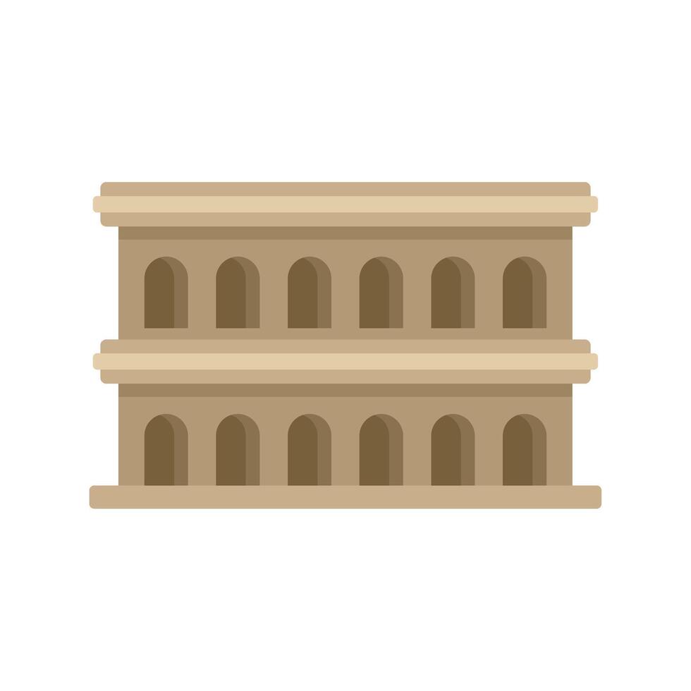 Ancient coliseum building showing classical architecture vector