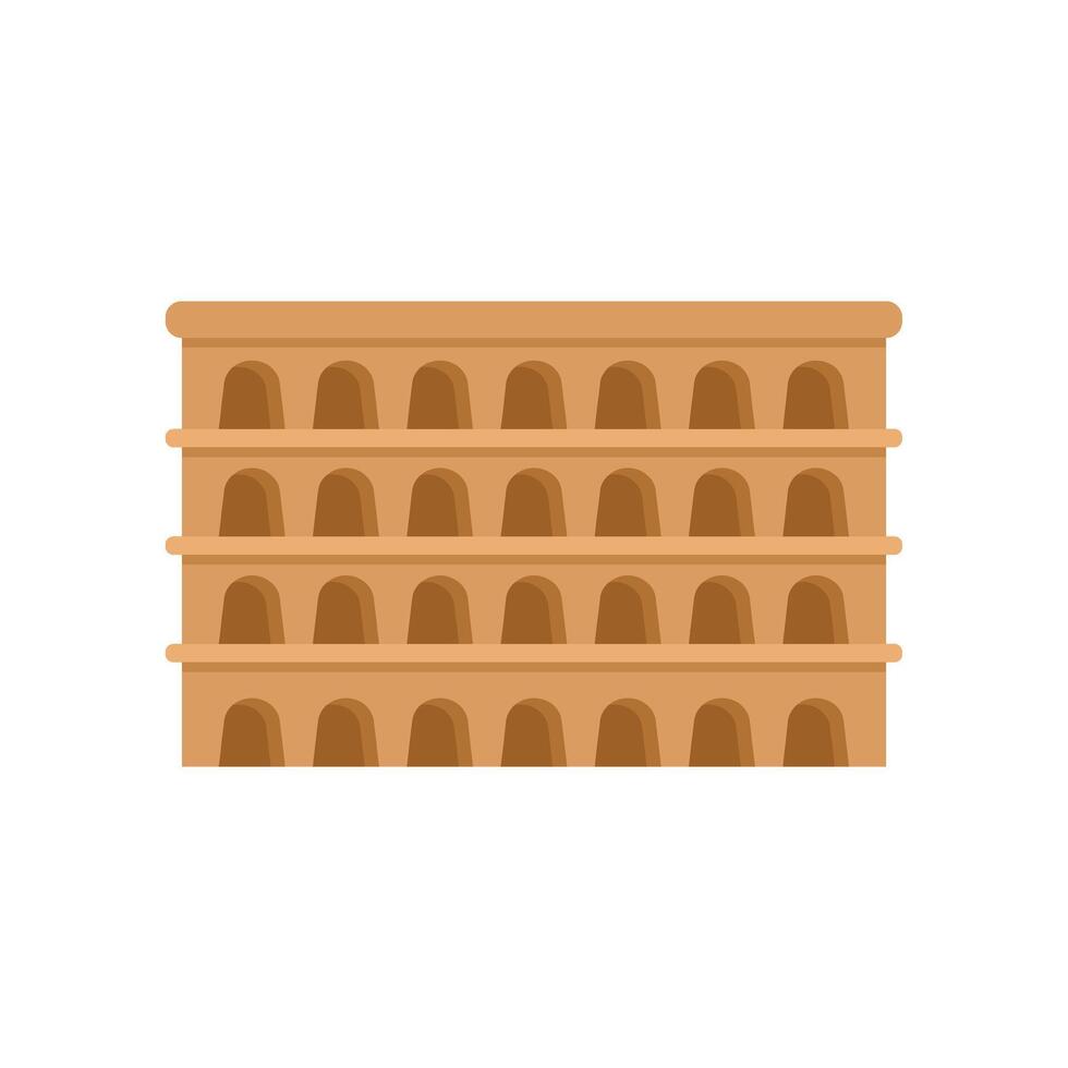 Roman colosseum facade representing ancient roman architecture vector