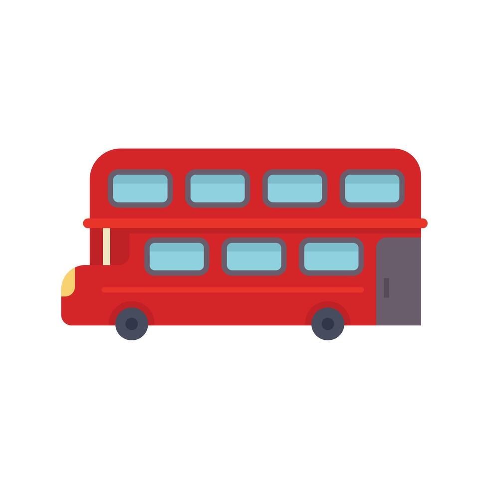 Red london double decker bus isolated on white background vector