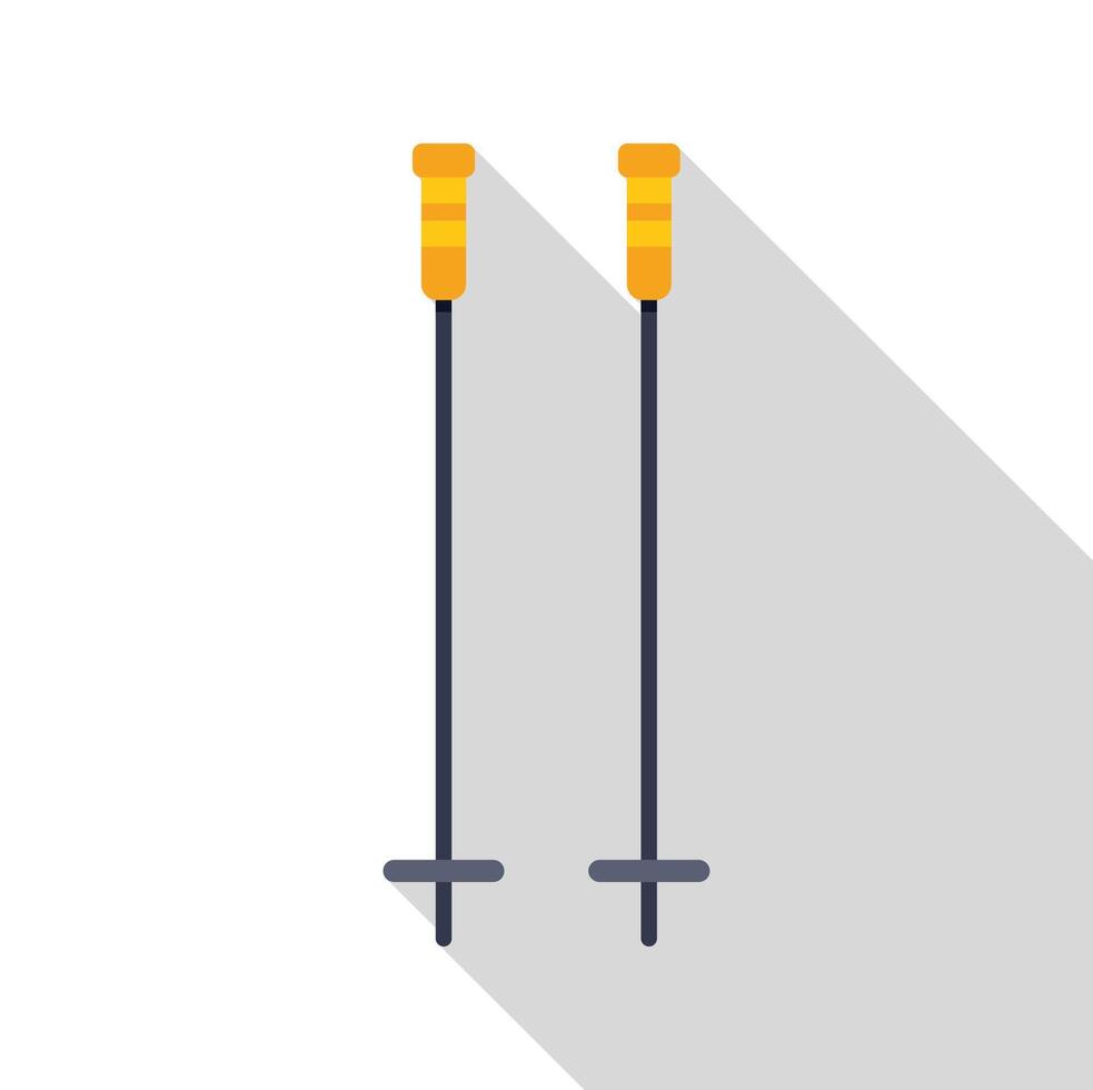 Nordic walking poles icon showing fitness and exercise vector