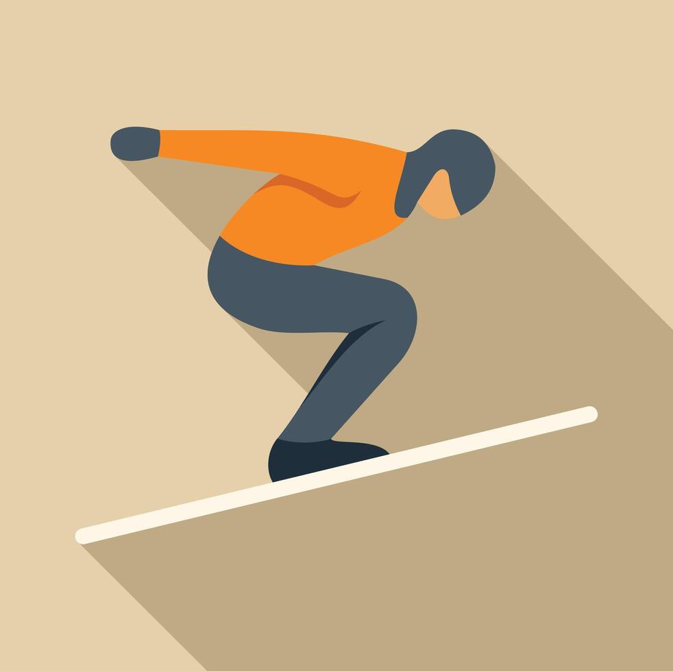 Snowboarder jumping and performing a trick on a snowy slope vector
