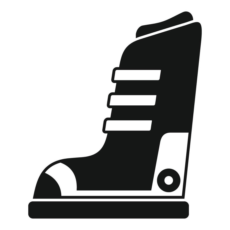 Orthopedic boot protecting and supporting injured foot vector