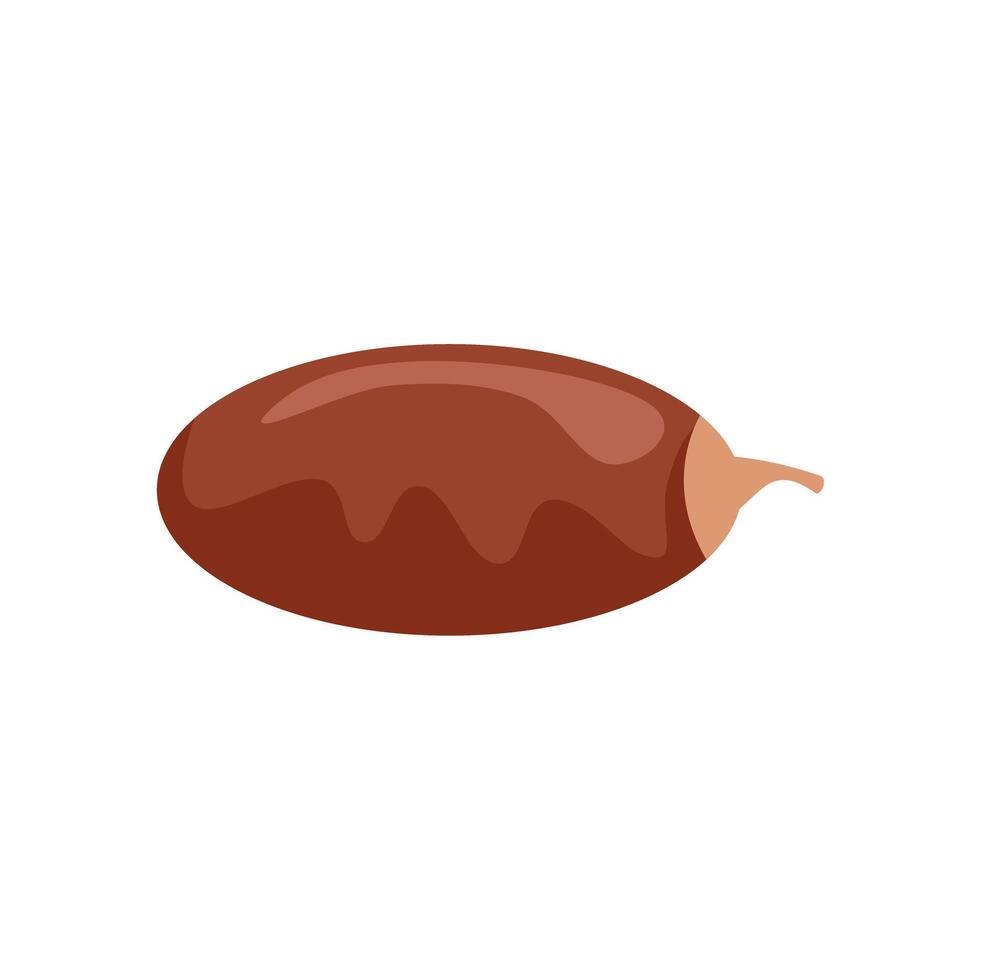 Ripe date fruit lying on white background vector