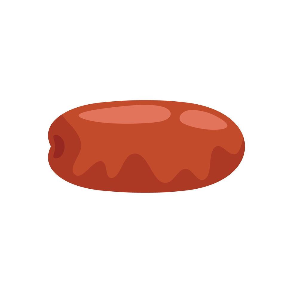 Single date fruit with syrup dripping down illustration vector