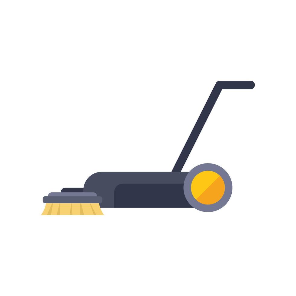Professional cleaning equipment floor scrubber machine illustration vector